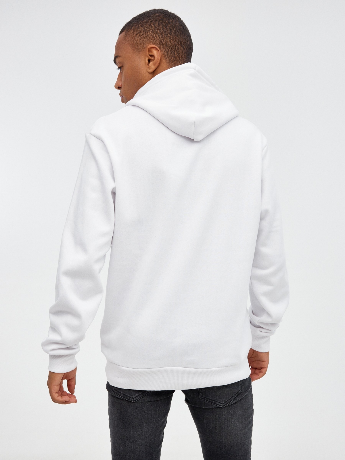 Demon Slayer licensed sweatshirt white middle back view