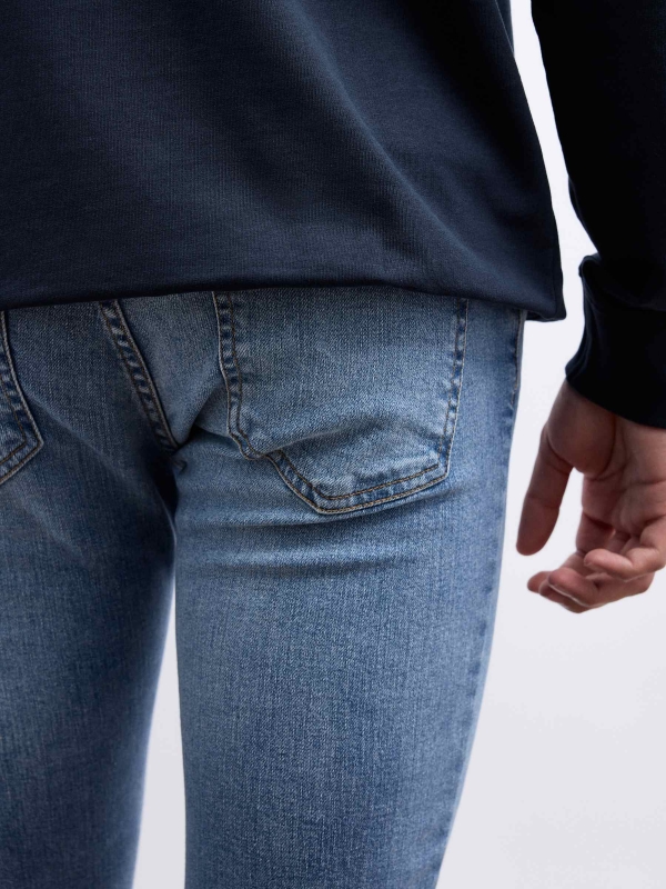 Modern Super Slim Jeans blue detail view