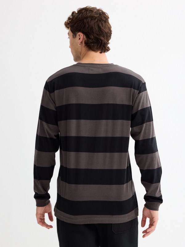 BKNY striped T-shirt black middle back view