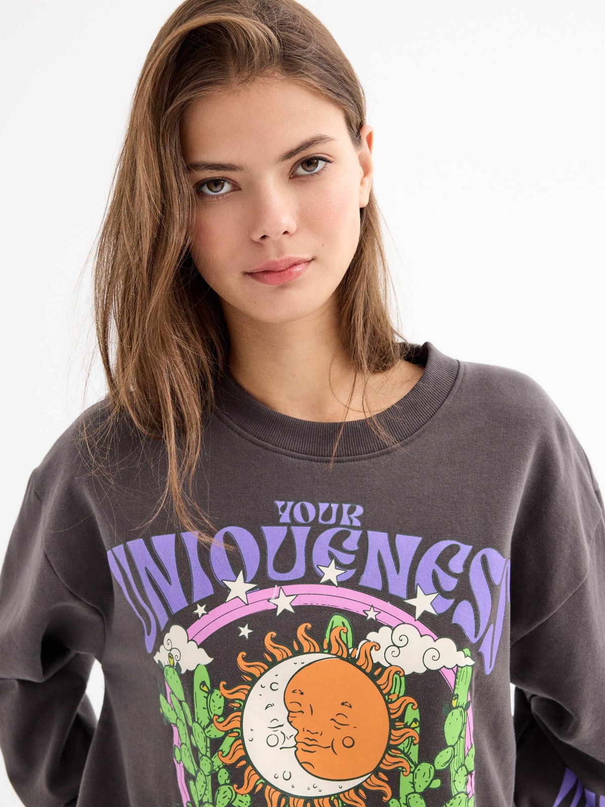  Uniqueness oversized sweatshirt dark grey