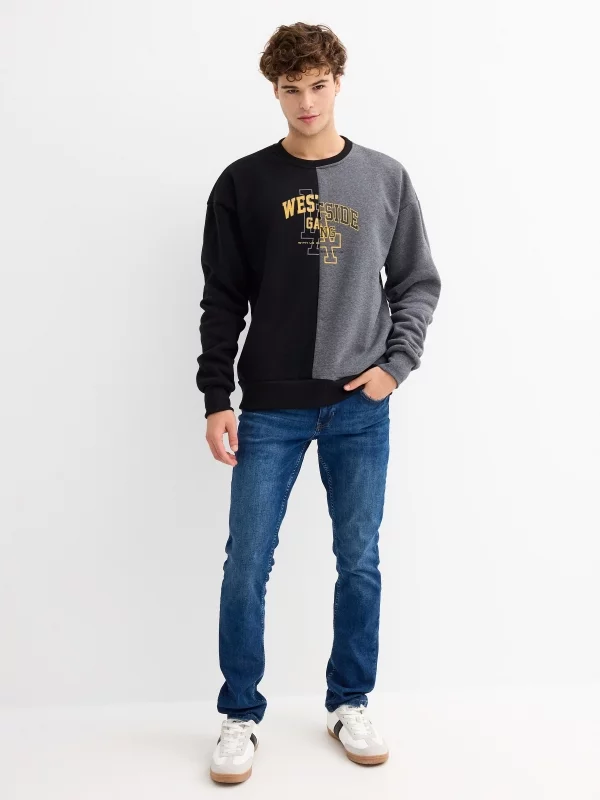 Sweatshirt Westside preto vista geral frontal