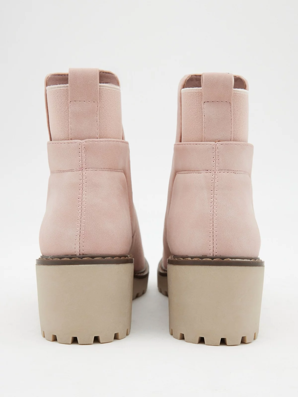 Botas con cuña y elasticos rosa vista detalle