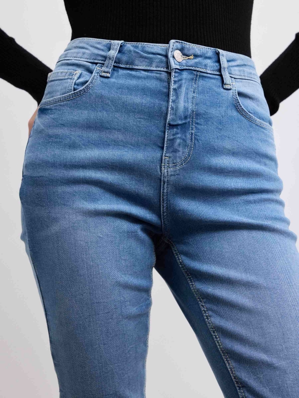  Mid-rise skinny jeans blue