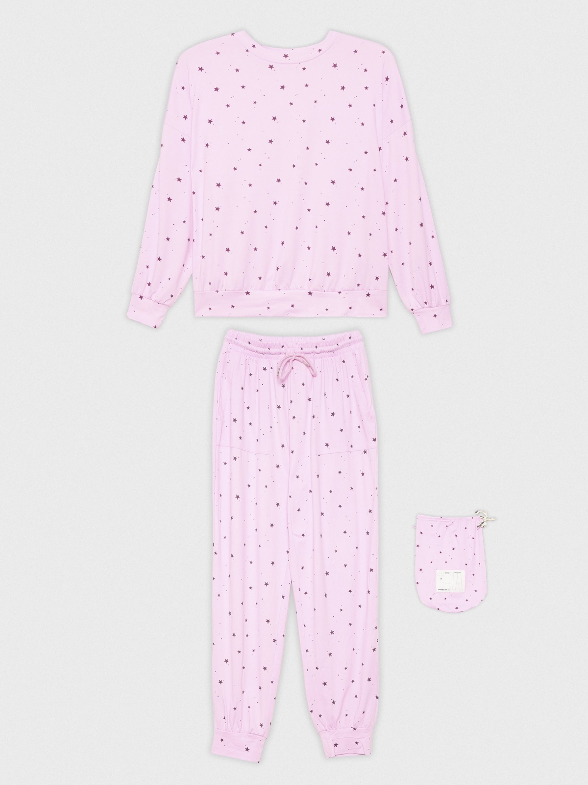 Velvet stars pajamas mauve