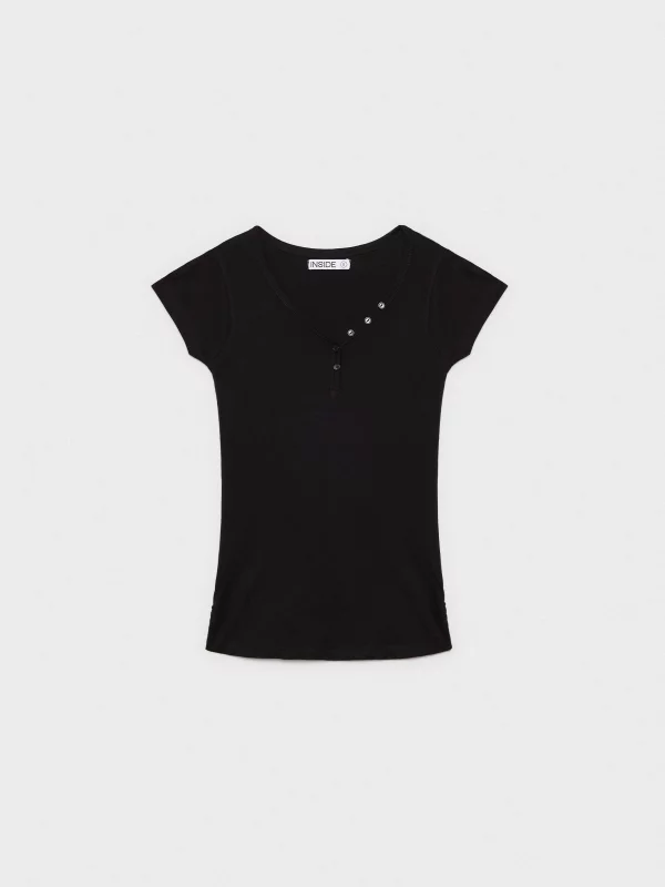  Basic V-neck T-shirt black