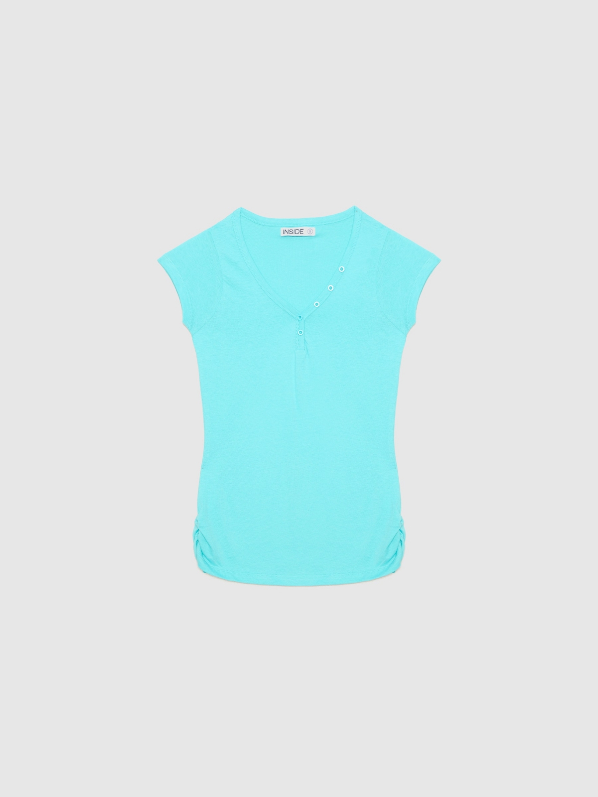  Basic V-neck T-shirt turquoise