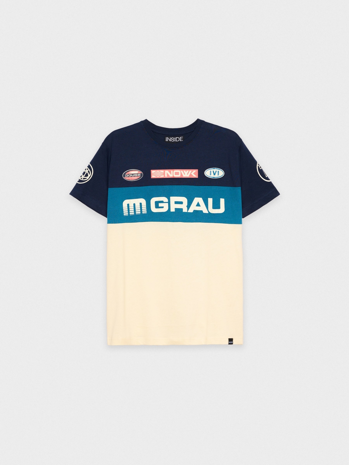 %Pto% Bloco de cores do texto da t-shirt. areia