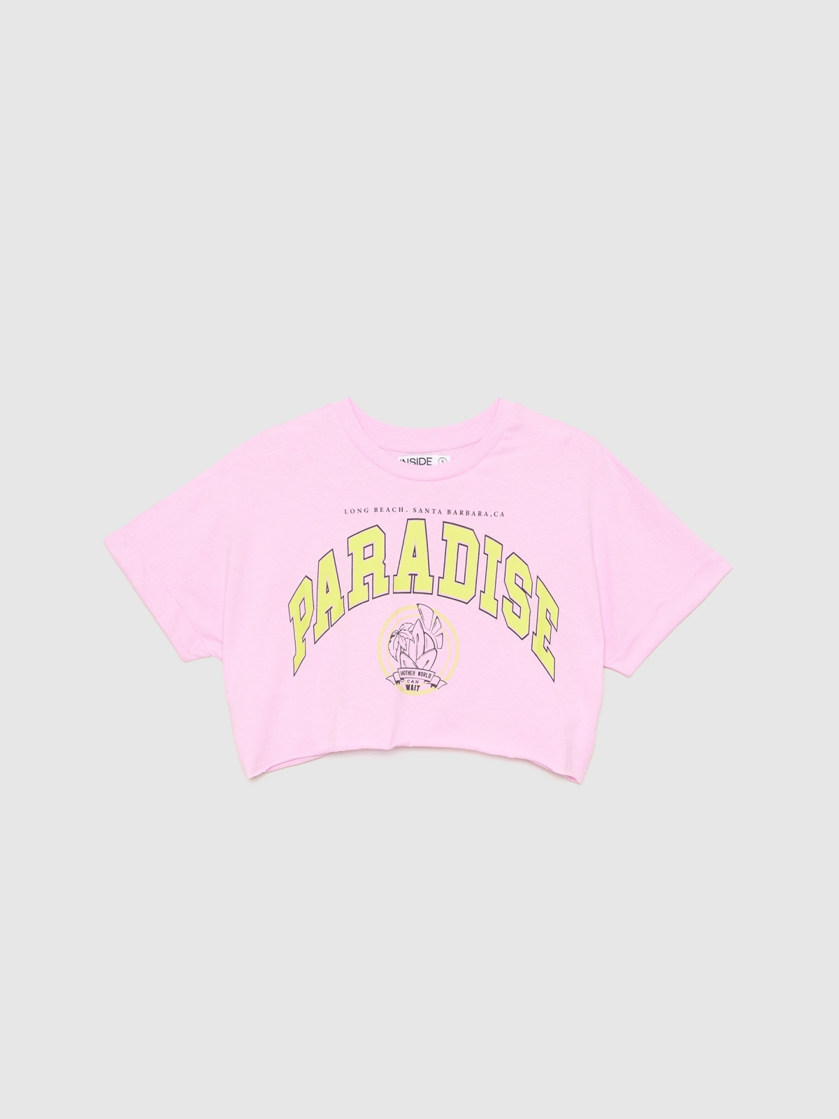  Camiseta crop Paradise magenta