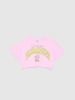 %Pto% Paradise crop T-shirt magenta