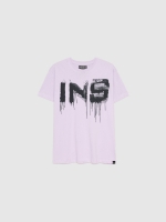 %Pto% T-shirt com spray INSIDE púrpura