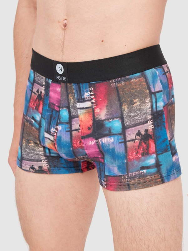 Photographic boxer briefs multicolor front view