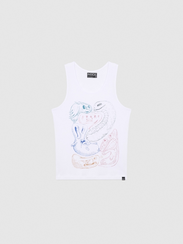  Camiseta tirantes Monsters blanco