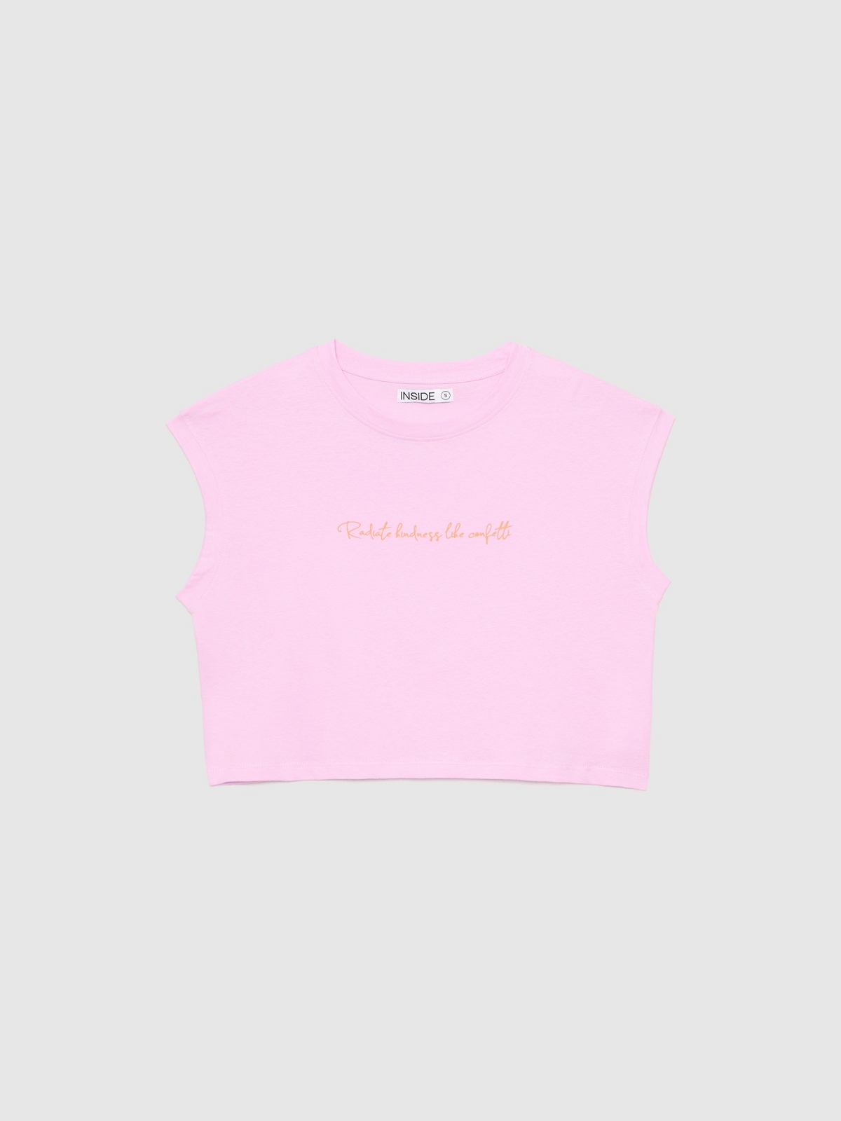  Message crop top magenta