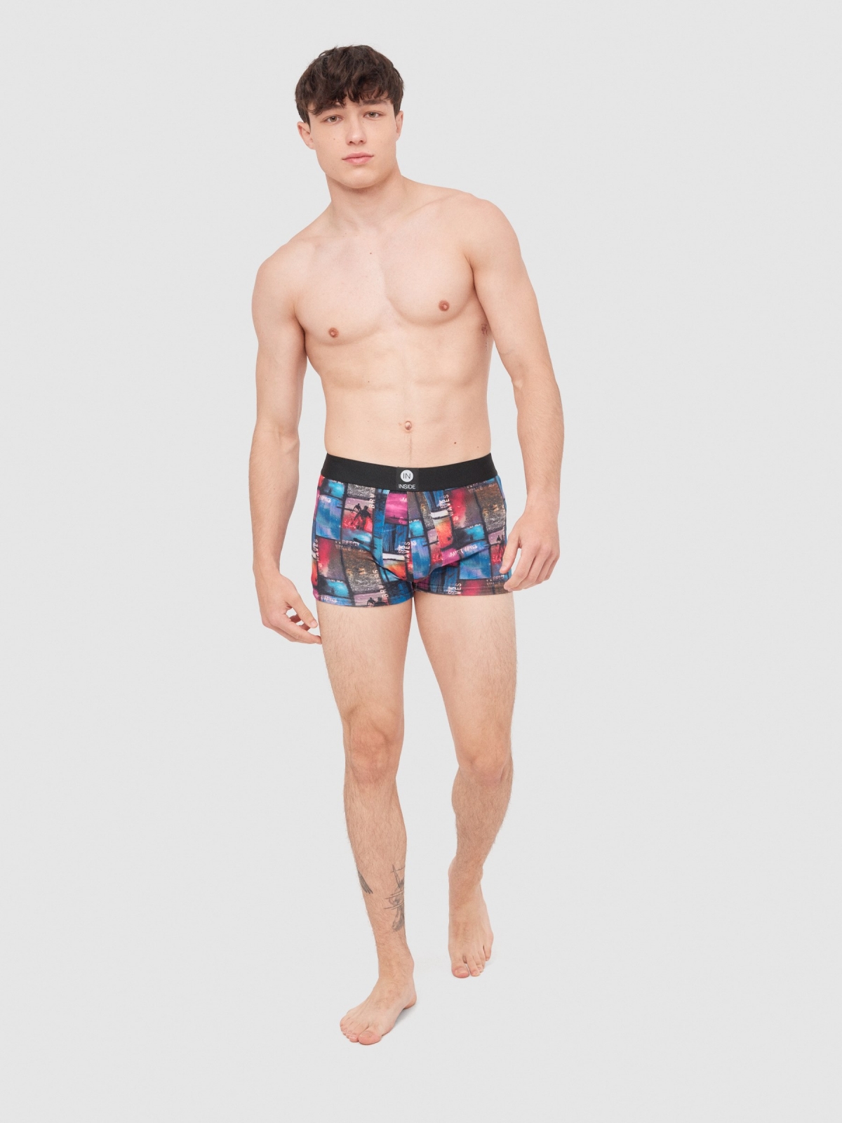 Photographic boxer briefs multicolor middle back view