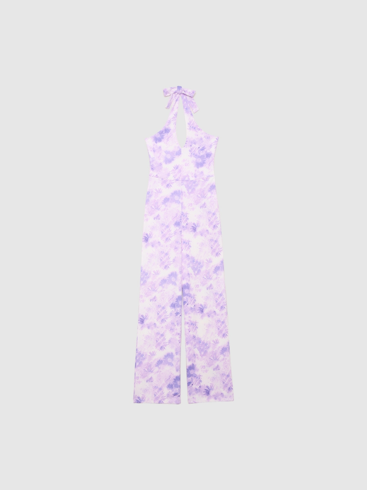  Long knotted jumpsuit mauve