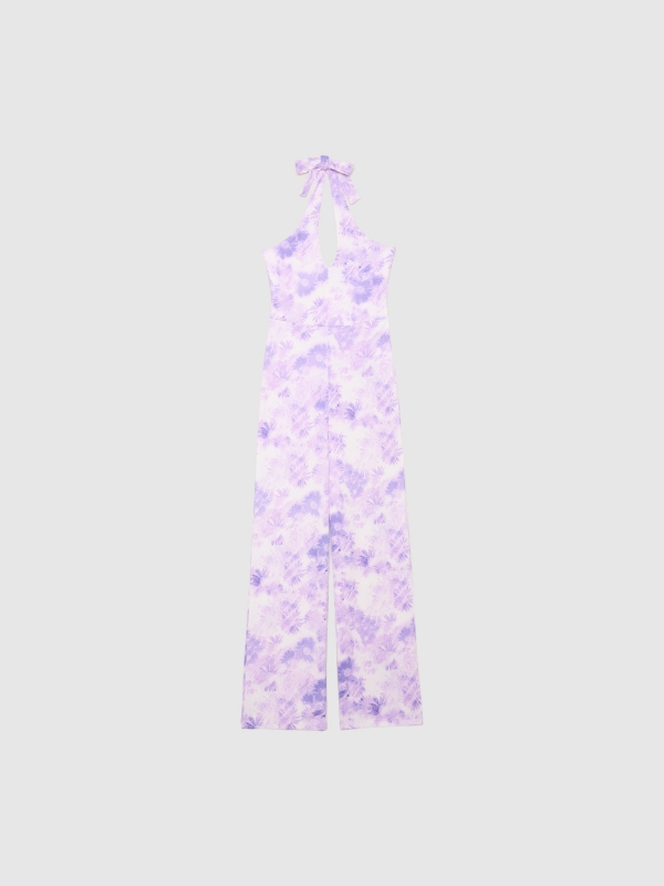  Long knotted jumpsuit mauve