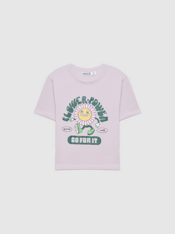  Flower Power crop top purple