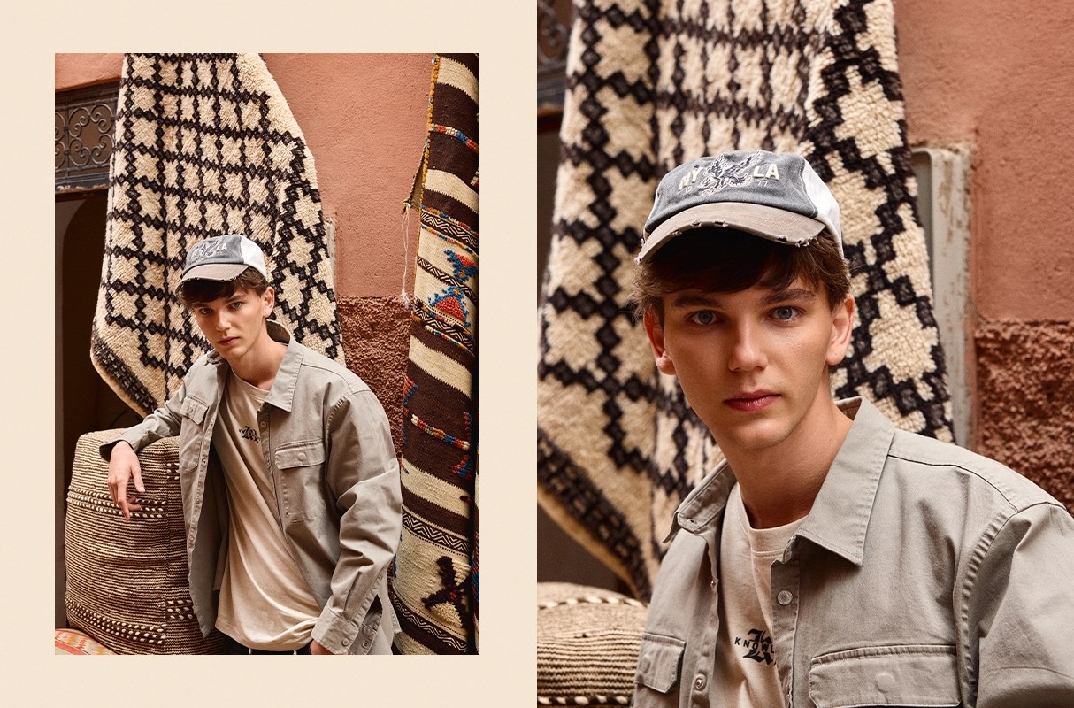 Gorra vintage águila gris oscuro