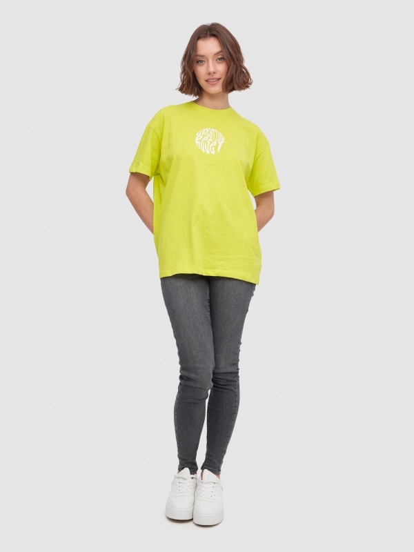 Camiseta oversize Creative Reset lima vista general frontal