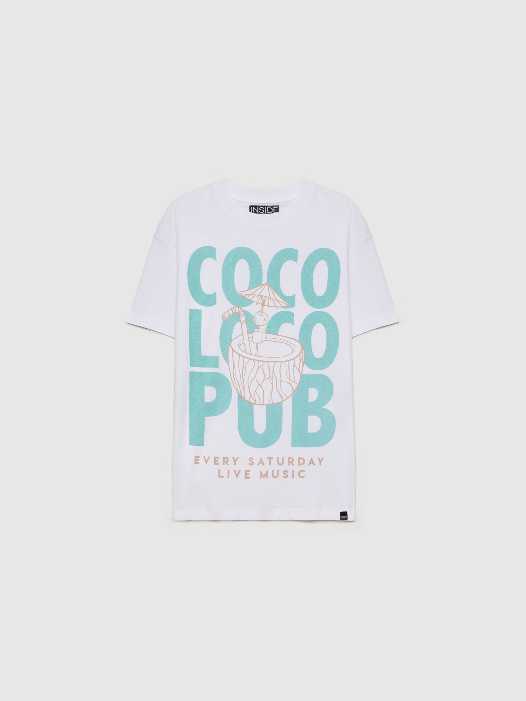 Coco Loco T-shirt white middle front view