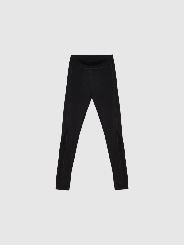  Leggings detalhes em mesh preto