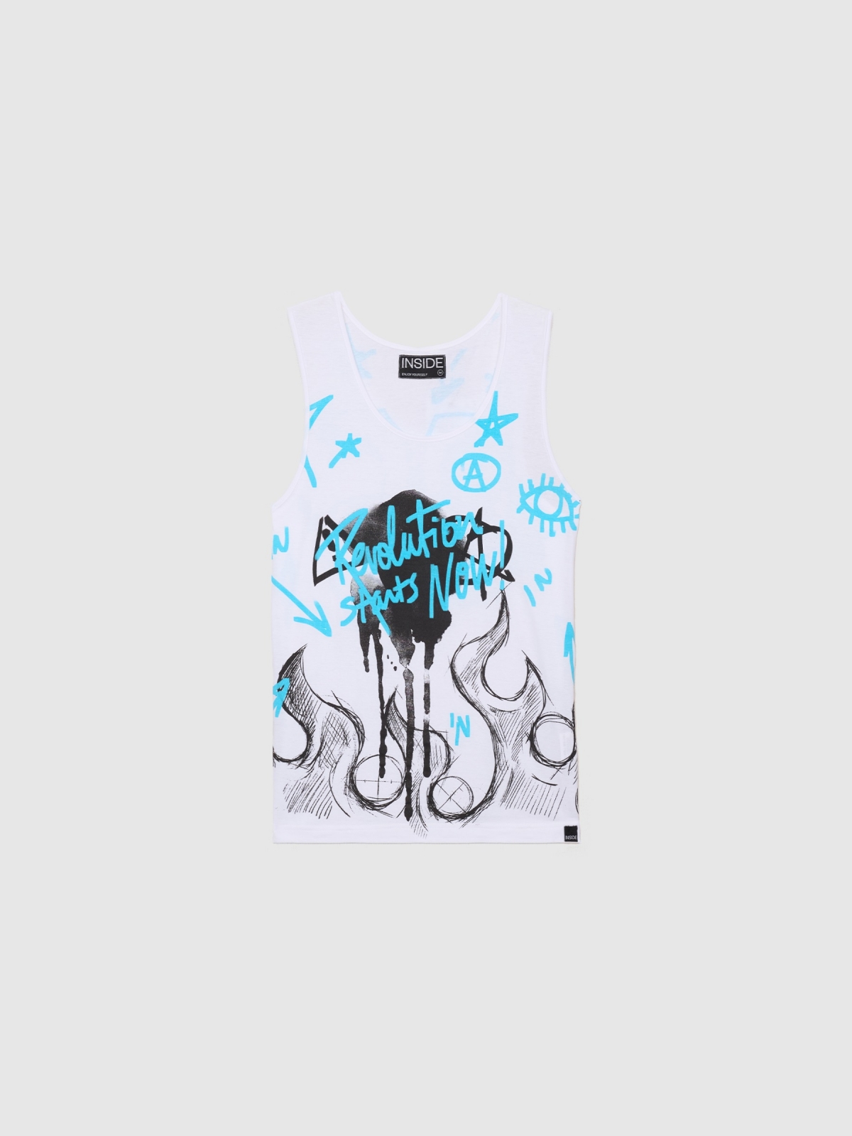  Fire tank top white