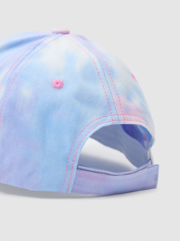 Tie dye cap multicolor detail view