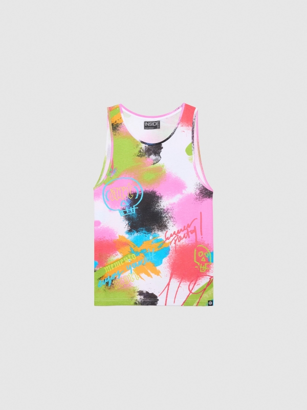  Graffiti tank top white