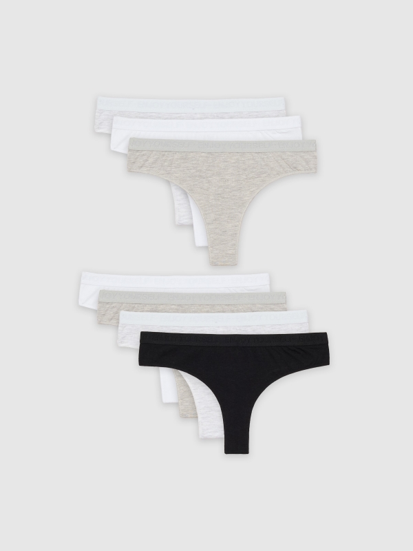 Pack 7 basic thongs multicolor