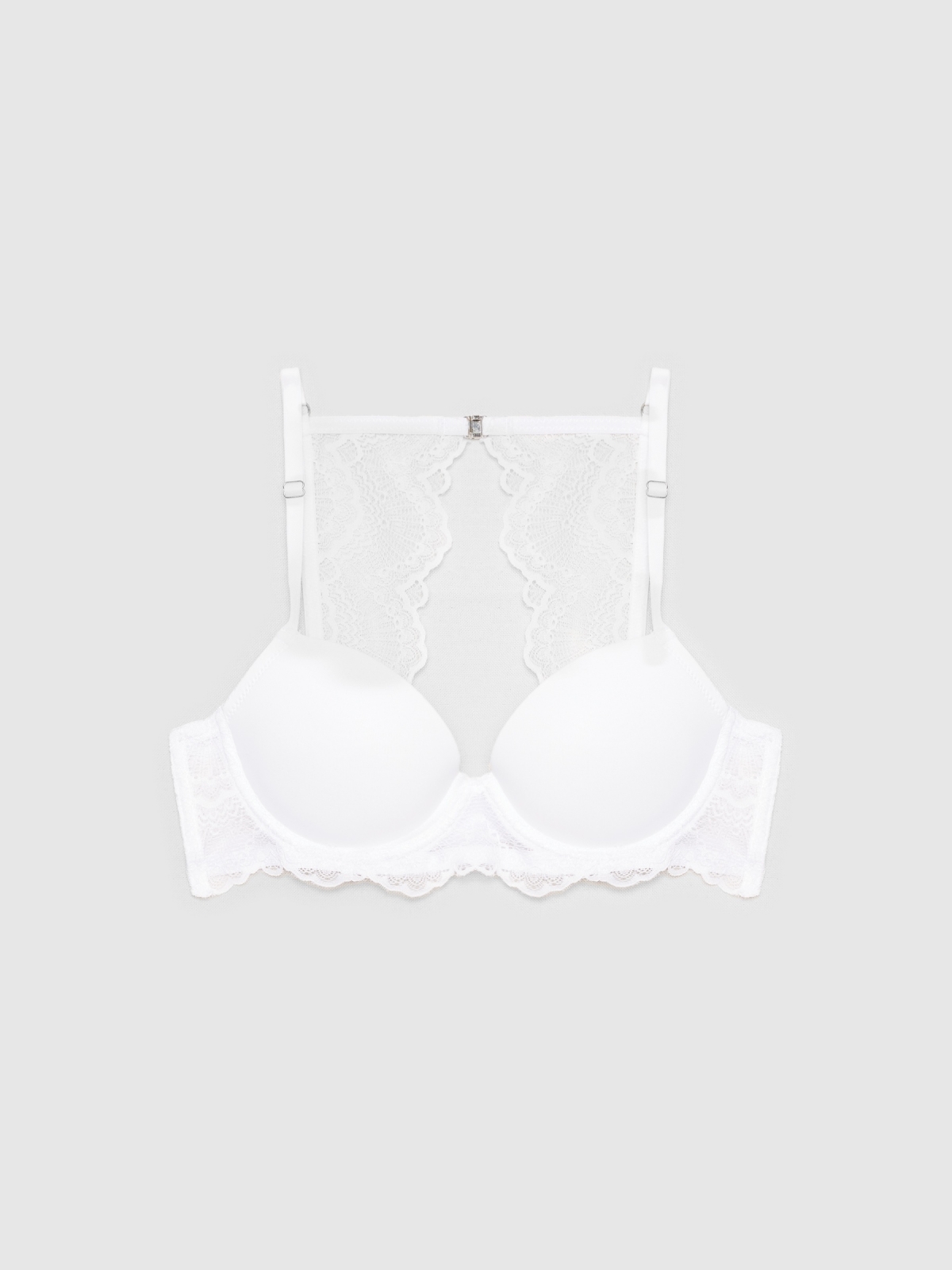 Lace bra with padding white