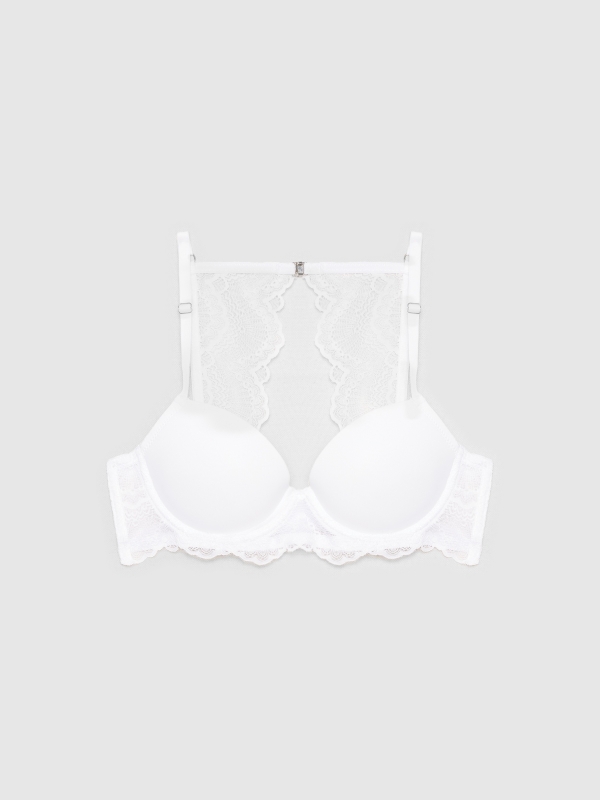 Lace bra with padding white