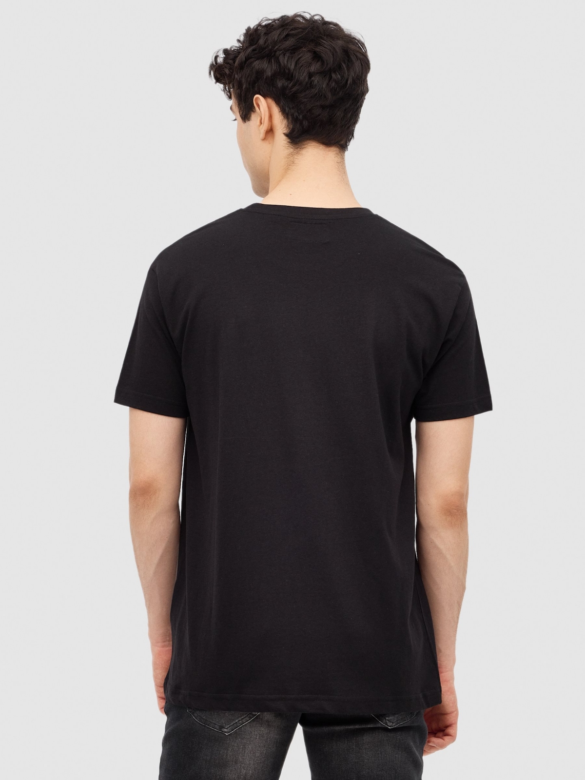 Space T-shirt black middle back view