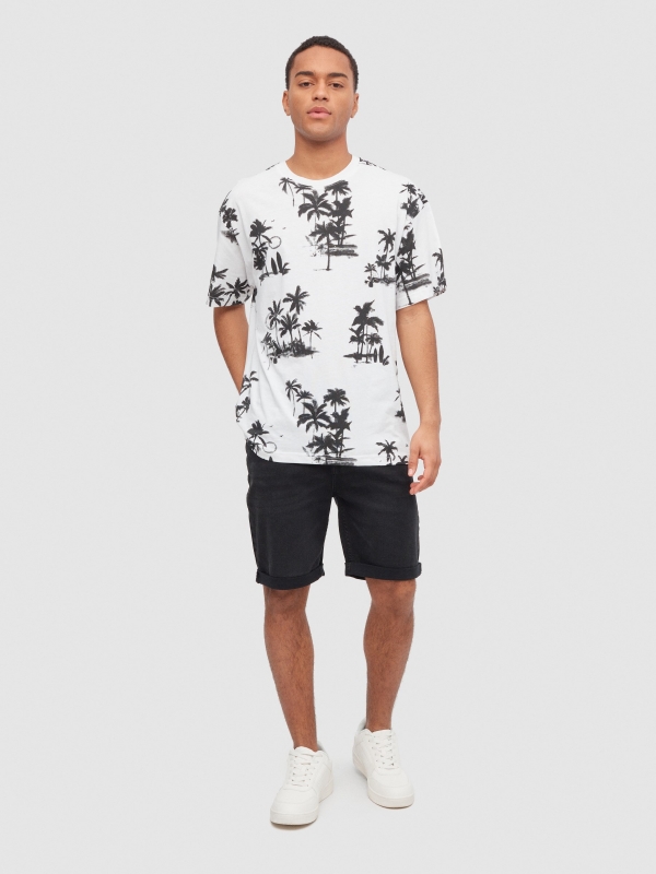 Beach landscapes T-shirt white front view