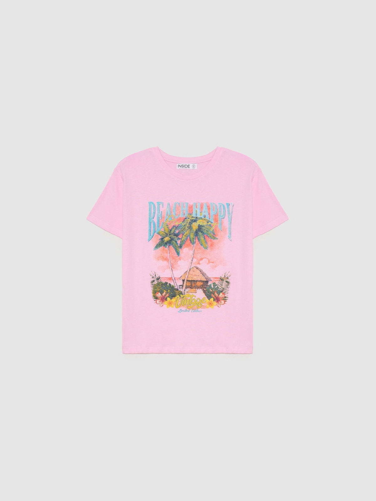  Camiseta Beach Happy magenta