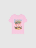 %Pto% Beach Happy t-shirt magenta