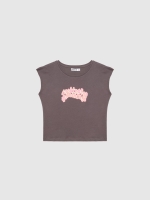 %Pto% T-shirt Hashtags cinza escuro