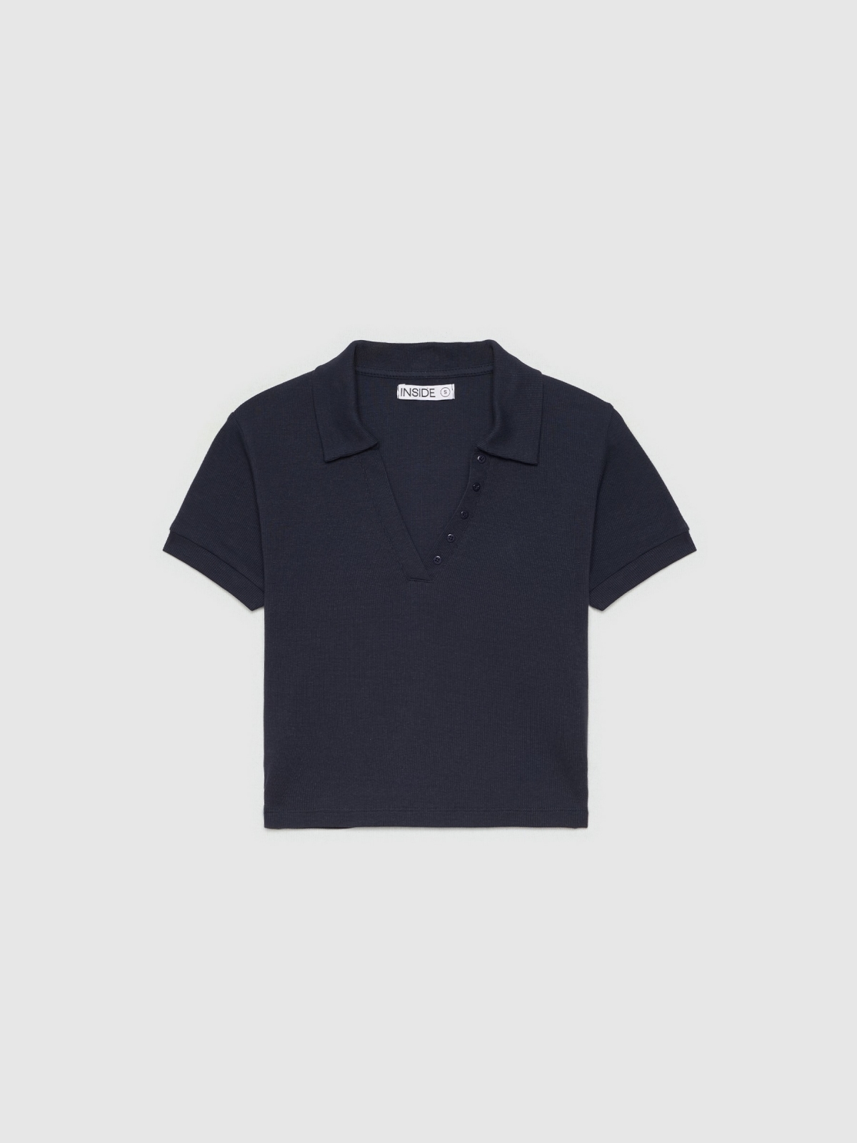 %Pto% Polo neck t-shirt navy
