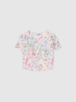%Pto% Camiseta tull graffiti blanco