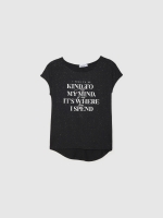 %Pto% Camiseta oversize texto negro