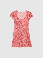 %Pto% Vestido mini botones rojo
