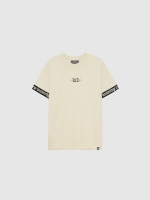 %Pto% Camiseta puños elásticos taupe