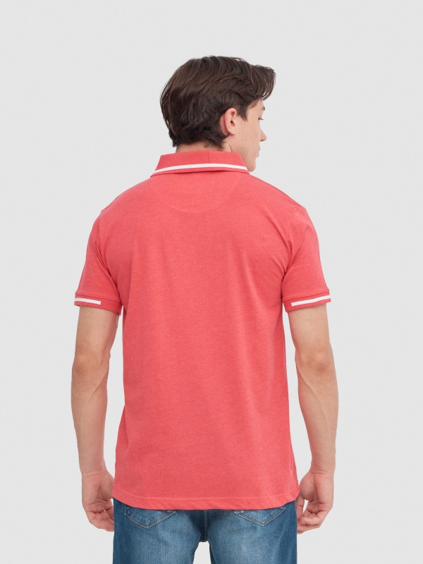 Vigorous polo carmine middle back view