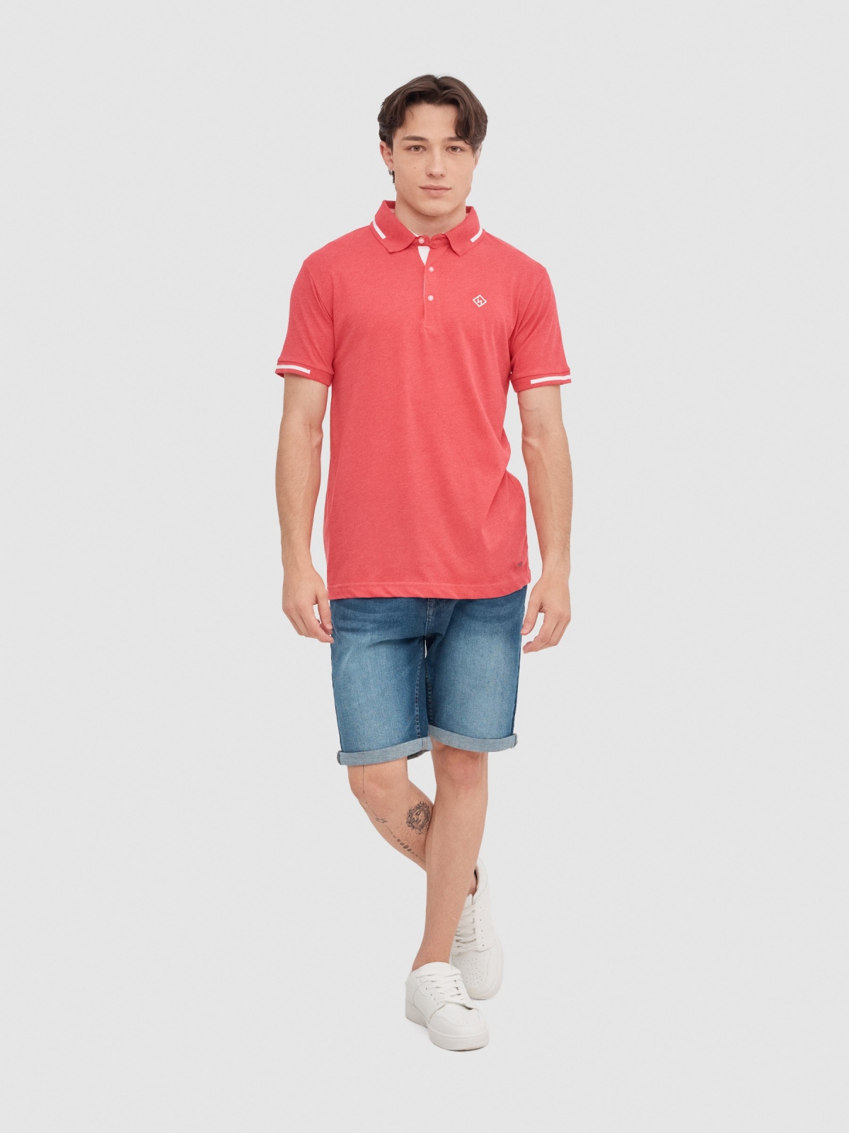 Vigorous polo carmine front view