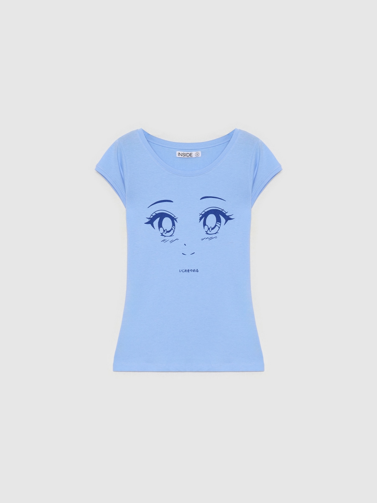  Camiseta Kawaii azul