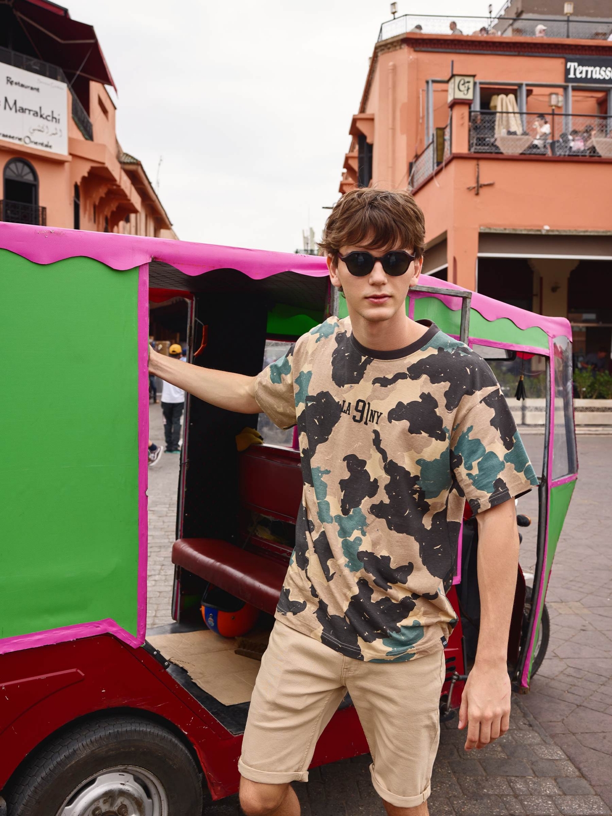 %New% NY camouflage T-shirt sand