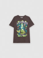 %Pto% Camiseta estampado sirena gris oscuro