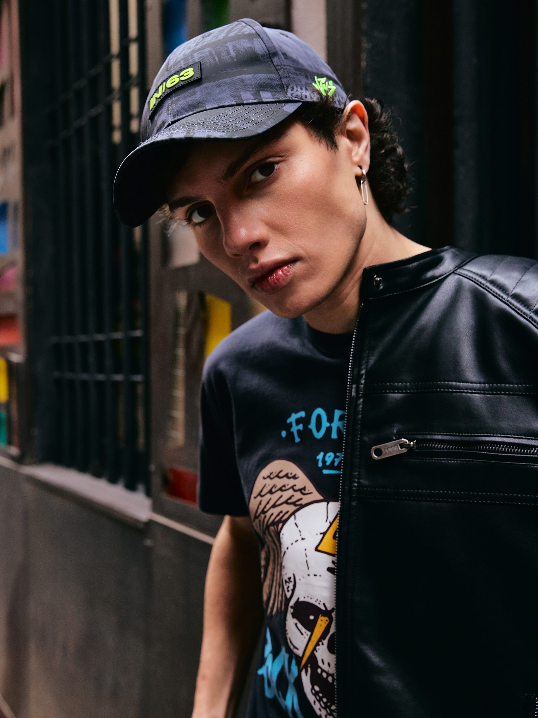 Gorra textura texto negro