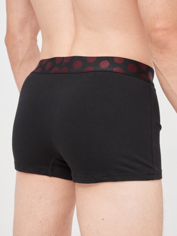 Cuecas boxer com cintura estampada 3 peças multicolorido vista detalhe