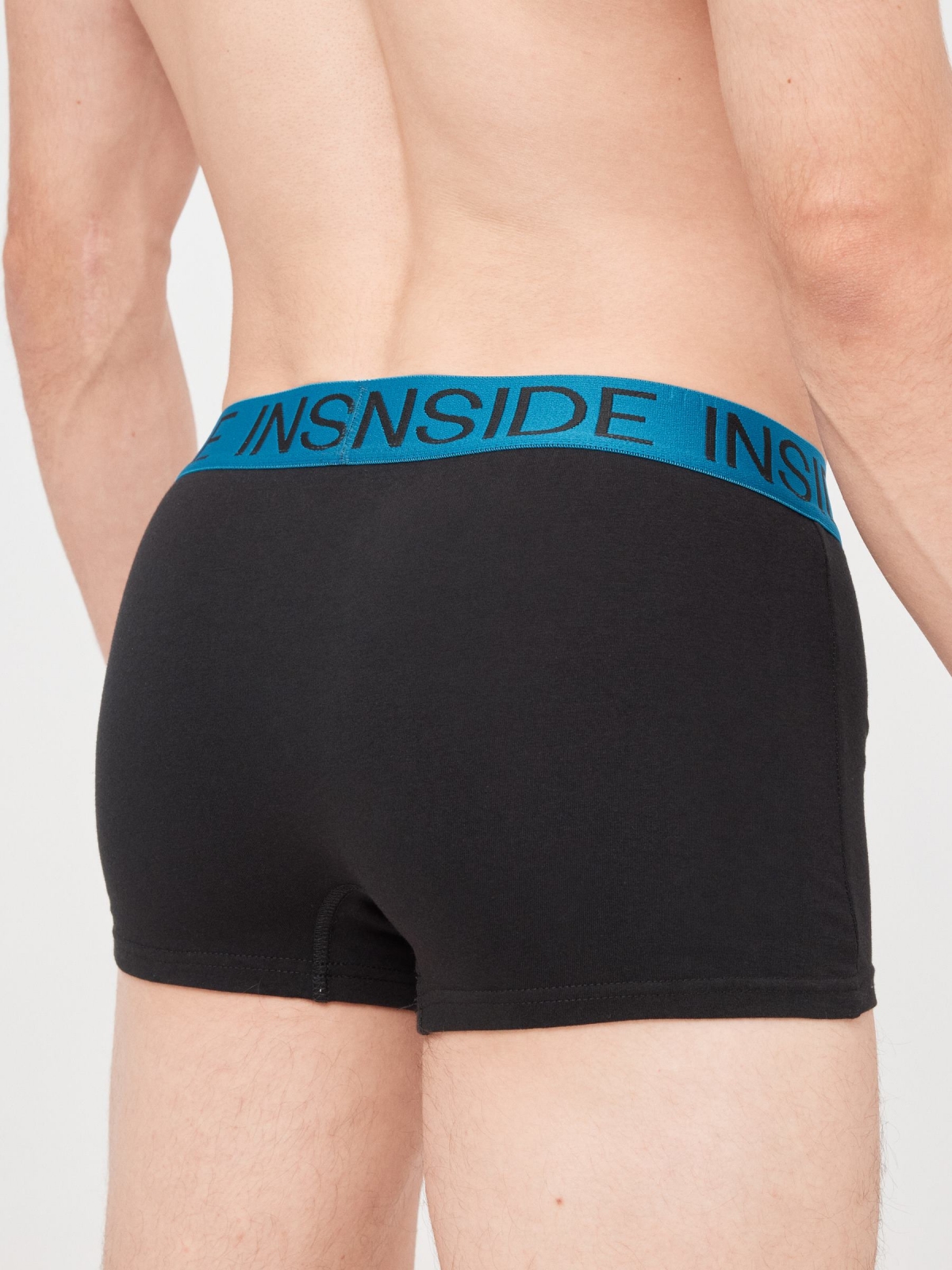 Calzoncillo boxer negro 6 unid negro vista detalle