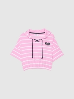 %Pto% Camiseta rayas con capucha magenta